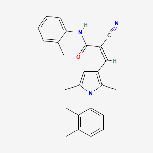 molecular formula C25H25N3O B4629793 2-cyano-3-[1-(2,3-dimethylphenyl)-2,5-dimethyl-1H-pyrrol-3-yl]-N-(2-methylphenyl)acrylamide 