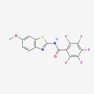 molecular formula C15H7F5N2O2S B4629796 2,3,4,5,6-pentafluoro-N-(6-methoxy-1,3-benzothiazol-2-yl)benzamide 