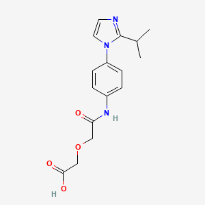 (2-{[4-(2-isopropyl-1H-imidazol-1-yl)phenyl]amino}-2-oxoethoxy)acetic acid