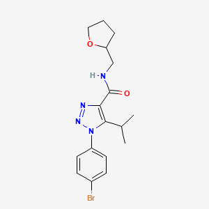 molecular formula C17H21BrN4O2 B4629833 1-(4-bromophenyl)-5-isopropyl-N-(tetrahydro-2-furanylmethyl)-1H-1,2,3-triazole-4-carboxamide 