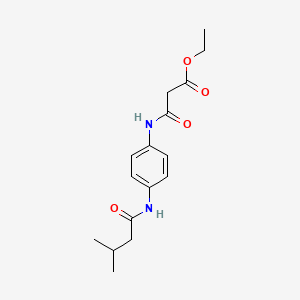 molecular formula C16H22N2O4 B4629855 ethyl 3-({4-[(3-methylbutanoyl)amino]phenyl}amino)-3-oxopropanoate 
