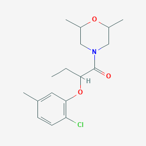 molecular formula C17H24ClNO3 B4629856 4-[2-(2-chloro-5-methylphenoxy)butanoyl]-2,6-dimethylmorpholine 