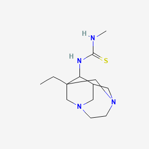 molecular formula C13H24N4S B4629910 N-(1-ethyl-3,6-diazatricyclo[4.3.1.1~3,8~]undec-9-yl)-N'-methylthiourea 