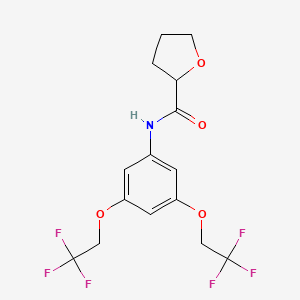 molecular formula C15H15F6NO4 B4629935 N-[3,5-bis(2,2,2-trifluoroethoxy)phenyl]tetrahydro-2-furancarboxamide 