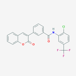 molecular formula C23H13ClF3NO3 B4629939 N-[2-氯-5-(三氟甲基)苯基]-3-(2-氧代-2H-色满-3-基)苯甲酰胺 
