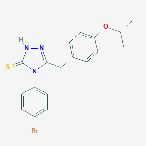 molecular formula C18H18BrN3OS B462995 4-(4-bromophenyl)-5-(4-isopropoxybenzyl)-4H-1,2,4-triazole-3-thiol CAS No. 353484-34-1