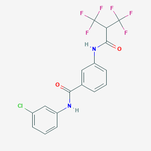 N-(3-chlorophenyl)-3-{[3,3,3-trifluoro-2-(trifluoromethyl)propanoyl]amino}benzamide
