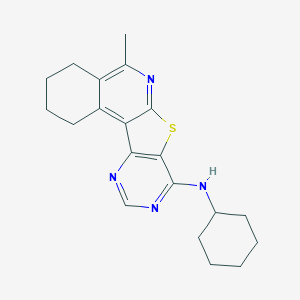 molecular formula C20H24N4S B462996 N-Cyclohexyl-8-methyl-11-thia-9,14,16-triazatetracyclo[8.7.0.02,7.012,17]heptadeca-1,7,9,12,14,16-hexaen-13-amine CAS No. 372184-31-1
