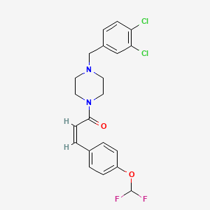 molecular formula C21H20Cl2F2N2O2 B4629966 1-(3,4-dichlorobenzyl)-4-{3-[4-(difluoromethoxy)phenyl]acryloyl}piperazine 