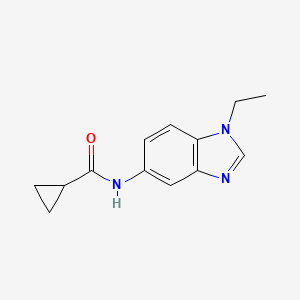 molecular formula C13H15N3O B4629971 N-(1-ethyl-1H-benzimidazol-5-yl)cyclopropanecarboxamide 