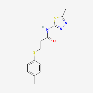 molecular formula C13H15N3OS2 B4629982 3-[(4-甲基苯基)硫代]-N-(5-甲基-1,3,4-噻二唑-2-基)丙酰胺 