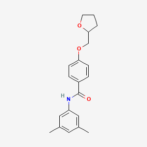molecular formula C20H23NO3 B4629989 N-(3,5-二甲苯基)-4-(四氢-2-呋喃基甲氧基)苯甲酰胺 