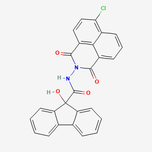 N-(6-chloro-1,3-dioxo-1H-benzo[de]isoquinolin-2(3H)-yl)-9-hydroxy-9H-fluorene-9-carboxamide