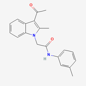 2-(3-acetyl-2-methyl-1H-indol-1-yl)-N-(3-methylphenyl)acetamide