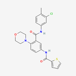molecular formula C23H22ClN3O3S B4630025 N-[3-{[(3-chloro-4-methylphenyl)amino]carbonyl}-4-(4-morpholinyl)phenyl]-2-thiophenecarboxamide 