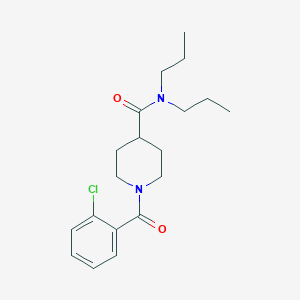 molecular formula C19H27ClN2O2 B4630075 1-(2-氯苯甲酰)-N,N-二丙基-4-哌啶甲酰胺 