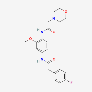 molecular formula C21H24FN3O4 B4630096 2-(4-fluorophenyl)-N-{3-methoxy-4-[(4-morpholinylacetyl)amino]phenyl}acetamide 