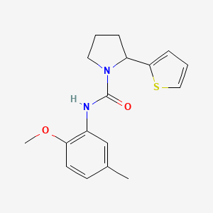molecular formula C17H20N2O2S B4630098 N-(2-甲氧基-5-甲基苯基)-2-(2-噻吩基)-1-吡咯烷甲酰胺 