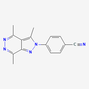 molecular formula C15H13N5 B4630120 4-(3,4,7-三甲基-2H-吡唑并[3,4-d]哒嗪-2-基)苯甲腈 