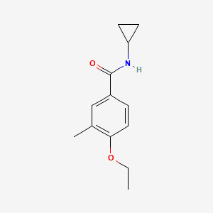 molecular formula C13H17NO2 B4630140 N-cyclopropyl-4-ethoxy-3-methylbenzamide 