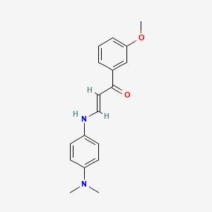 molecular formula C18H20N2O2 B4630141 3-{[4-(dimethylamino)phenyl]amino}-1-(3-methoxyphenyl)-2-propen-1-one 