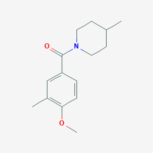 molecular formula C15H21NO2 B4630176 1-(4-methoxy-3-methylbenzoyl)-4-methylpiperidine 