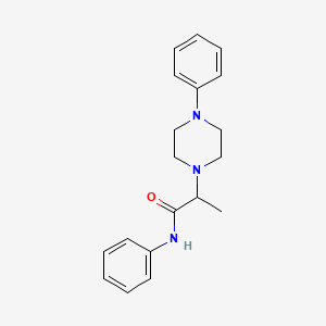 molecular formula C19H23N3O B4630187 N-phenyl-2-(4-phenyl-1-piperazinyl)propanamide 