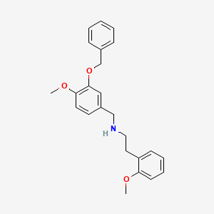 molecular formula C24H27NO3 B4630192 N-[3-(benzyloxy)-4-methoxybenzyl]-2-(2-methoxyphenyl)ethanamine 