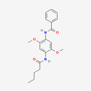 molecular formula C20H24N2O4 B4630213 N-[2,5-dimethoxy-4-(pentanoylamino)phenyl]benzamide 