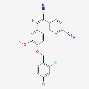 molecular formula C24H16Cl2N2O2 B4630266 4-(1-cyano-2-{4-[(2,4-dichlorobenzyl)oxy]-3-methoxyphenyl}vinyl)benzonitrile 