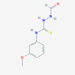 molecular formula C9H11N3O2S B4630303 2-甲酰基-N-(3-甲氧基苯基)肼基碳硫酰胺 
