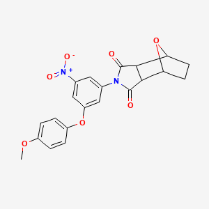 4-[3-(4-methoxyphenoxy)-5-nitrophenyl]-10-oxa-4-azatricyclo[5.2.1.0~2,6~]decane-3,5-dione