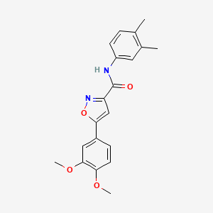 molecular formula C20H20N2O4 B4630323 5-(3,4-dimethoxyphenyl)-N-(3,4-dimethylphenyl)-3-isoxazolecarboxamide 