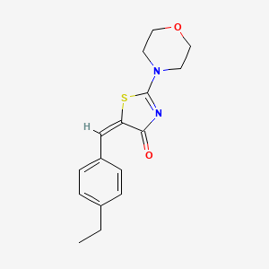 molecular formula C16H18N2O2S B4630336 5-(4-乙基亚苄基)-2-(4-吗啉基)-1,3-噻唑-4(5H)-酮 