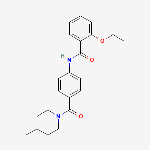 molecular formula C22H26N2O3 B4630380 2-乙氧基-N-{4-[(4-甲基-1-哌啶基)羰基]苯基}苯甲酰胺 