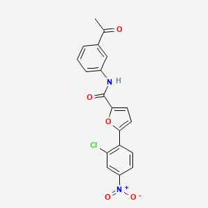 molecular formula C19H13ClN2O5 B4630400 N-(3-乙酰苯基)-5-(2-氯-4-硝基苯基)-2-糠酰胺 