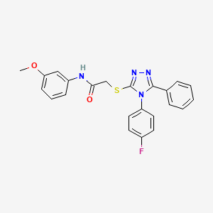 molecular formula C23H19FN4O2S B4630440 2-{[4-(4-fluorophenyl)-5-phenyl-4H-1,2,4-triazol-3-yl]thio}-N-(3-methoxyphenyl)acetamide 