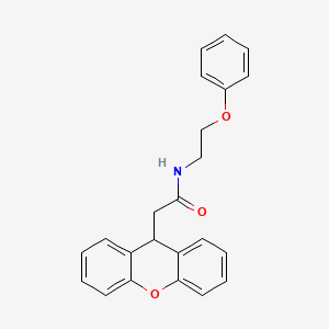 molecular formula C23H21NO3 B4630458 N-(2-phenoxyethyl)-2-(9H-xanthen-9-yl)acetamide 