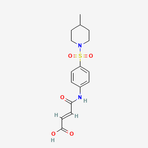 molecular formula C16H20N2O5S B4630479 4-({4-[(4-methyl-1-piperidinyl)sulfonyl]phenyl}amino)-4-oxo-2-butenoic acid 