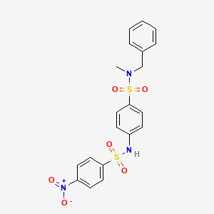 molecular formula C20H19N3O6S2 B4630484 N-(4-{[benzyl(methyl)amino]sulfonyl}phenyl)-4-nitrobenzenesulfonamide 