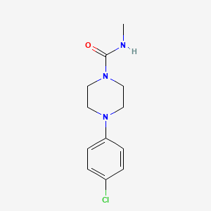 molecular formula C12H16ClN3O B4630530 4-(4-chlorophenyl)-N-methyl-1-piperazinecarboxamide 