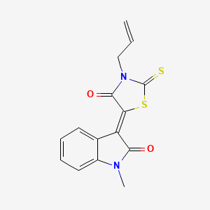 molecular formula C15H12N2O2S2 B4630551 3-(3-allyl-4-oxo-2-thioxo-1,3-thiazolidin-5-ylidene)-1-methyl-1,3-dihydro-2H-indol-2-one 