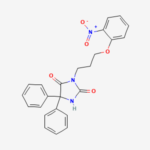 3-[3-(2-nitrophenoxy)propyl]-5,5-diphenyl-2,4-imidazolidinedione