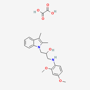 molecular formula C23H28N2O7 B4630611 1-[(2,4-dimethoxyphenyl)amino]-3-(2,3-dimethyl-1H-indol-1-yl)-2-propanol ethanedioate (salt) 