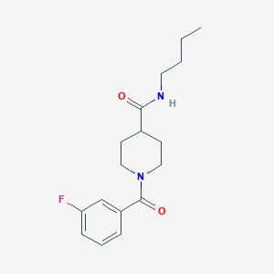 N-butyl-1-(3-fluorobenzoyl)-4-piperidinecarboxamide