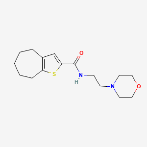 molecular formula C16H24N2O2S B4630632 N-[2-(4-吗啉基)乙基]-5,6,7,8-四氢-4H-环庚并[b]噻吩-2-甲酰胺 