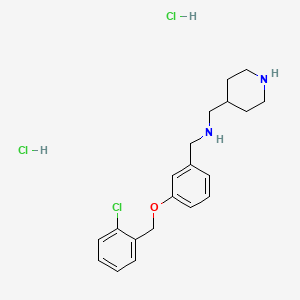 {3-[(2-chlorobenzyl)oxy]benzyl}(4-piperidinylmethyl)amine dihydrochloride