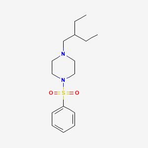 molecular formula C16H26N2O2S B4630642 1-(2-乙基丁基)-4-(苯磺酰基)哌嗪 