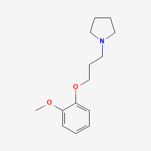 molecular formula C14H21NO2 B4630662 1-[3-(2-甲氧基苯氧基)丙基]吡咯烷 CAS No. 5365-05-9