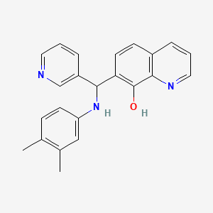 molecular formula C23H21N3O B4630691 7-[[(3,4-dimethylphenyl)amino](3-pyridinyl)methyl]-8-quinolinol 